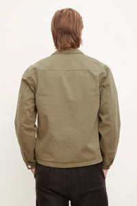 Flannery Sanded Twill Jacket- Gravel