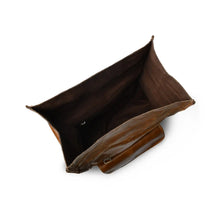 Load image into Gallery viewer, Duvall Rollup Leather Backpack- Tan
