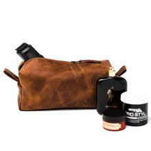 Load image into Gallery viewer, Leather Dopp Kit - Brown