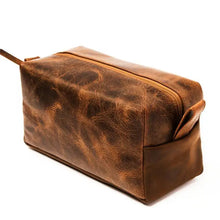 Load image into Gallery viewer, Leather Dopp Kit - Brown