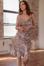 Load image into Gallery viewer, Celeste Cowl Back Slip Dress in Paris Paint