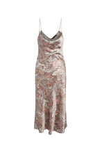 Load image into Gallery viewer, Celeste Cowl Back Slip Dress in Paris Paint