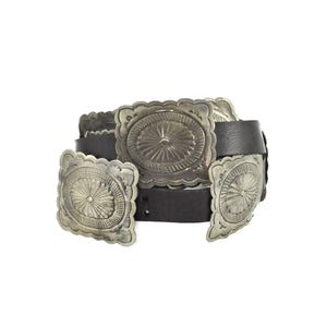 Sterling Silver Fluted Concho Belt
