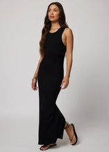 Load image into Gallery viewer, Rib High Neck Maxi Dress- Black