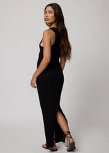 Load image into Gallery viewer, Rib High Neck Maxi Dress- Black