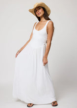 Load image into Gallery viewer, Ribbed Double Scoop Maxi Dress- White