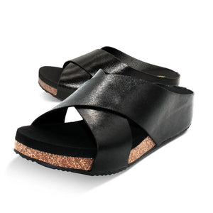 Ablette Leather Sandal- Black