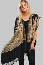 Load image into Gallery viewer, Vimala Black &amp; Gold Scarf