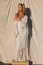 Load image into Gallery viewer, Swan Song Maxi Dress- Natural Cream