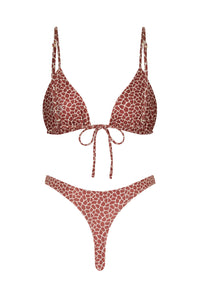 Helio Bikini Top in Giraffe