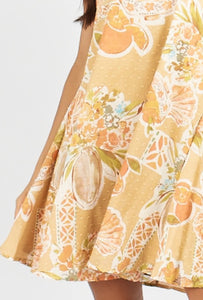 Terza Mini Dress- Tropical Print
