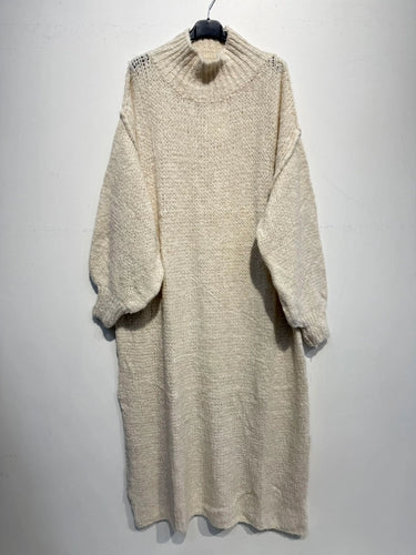 Long Knit Jacket- Ecru