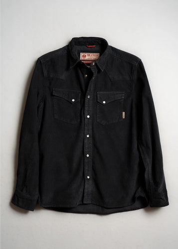 Corduroy Ojai Shirt- Charcoal