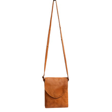 Load image into Gallery viewer, Peck Handcrafted Leather Crossbody- Cognac