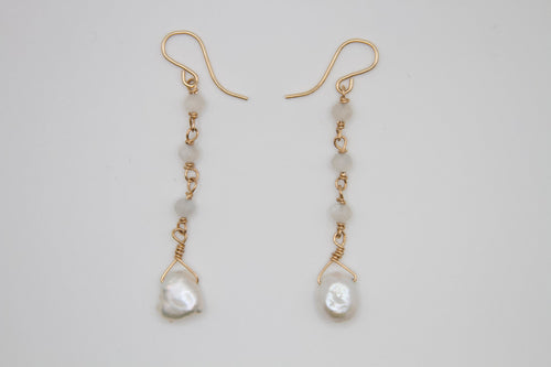 Glassy Water Gold Earrings