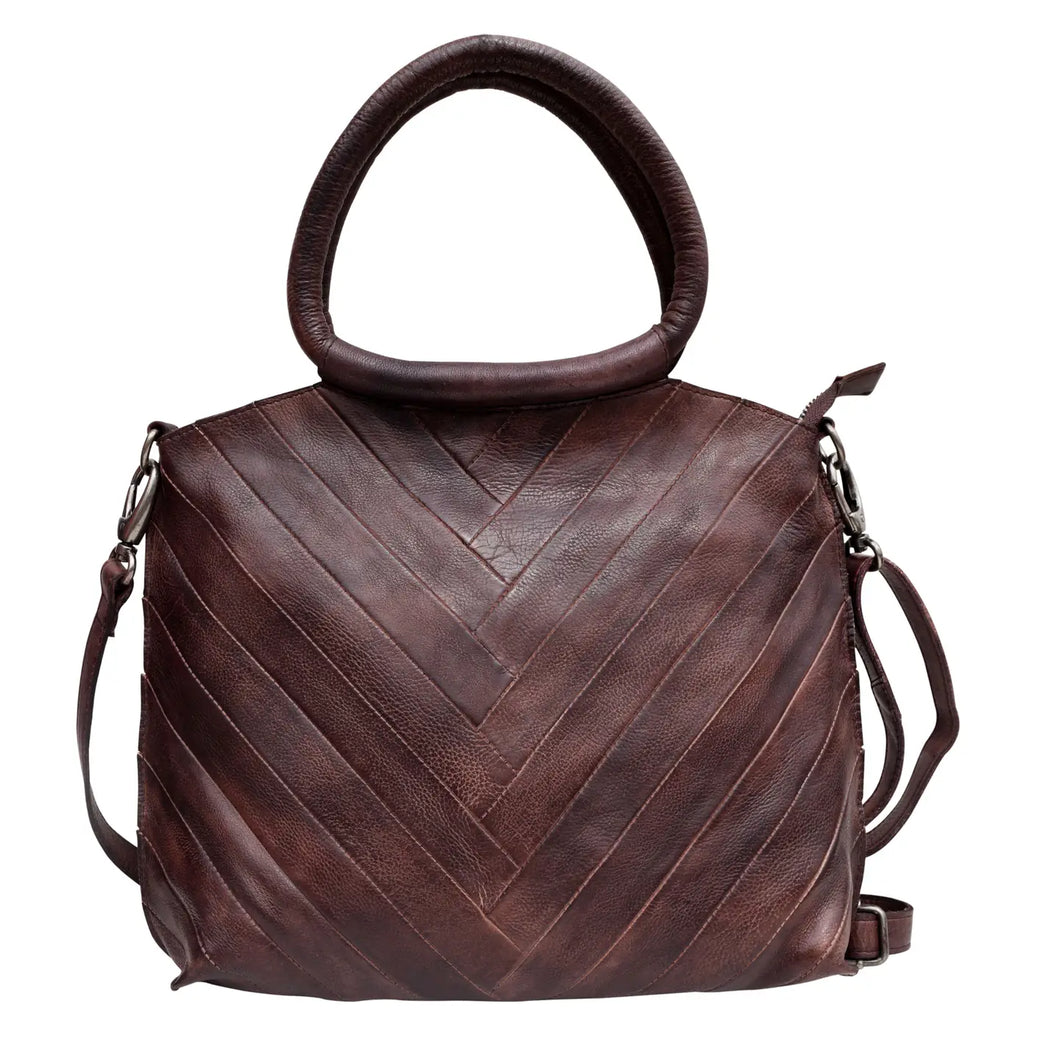 Dalton Handcrafted Leather Tote Bag- Brown