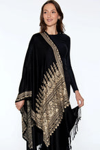 Load image into Gallery viewer, Vimala Black &amp; Gold Scarf