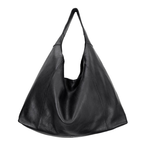 Lindsey Handcrafted Leather Tote- Black