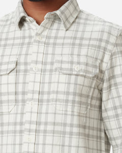 Plaid Flannel Utility Shirt in Arctic