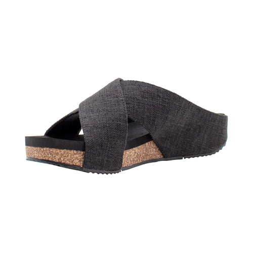 Ablette Sandal- Black Linen