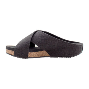 Ablette Sandal- Black Linen