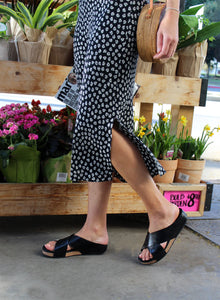 Ablette Leather Sandal- Black