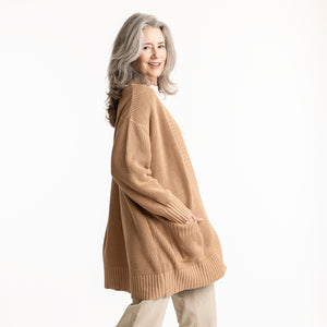 Organic Cotton Cardigan Sweater- Tumeric