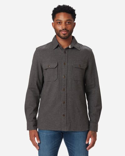 Flannel Utility Shirt in Charcoal