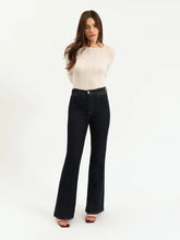 Load image into Gallery viewer, Sunset Flare High Rise Leg in Dark Rinse