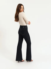 Load image into Gallery viewer, Sunset Flare High Rise Leg in Dark Rinse