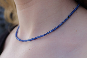 Kyanite Faceted Silver Necklace