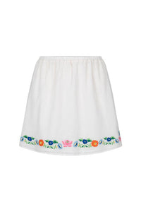 Florapaloosa Embroidered Mini Skirt- Wildflower