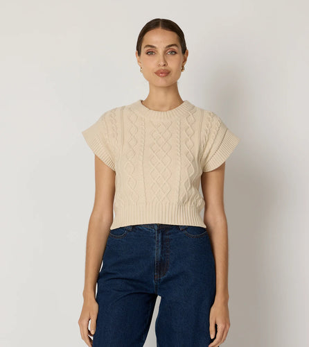 Gigi Sweater Vest- Cream