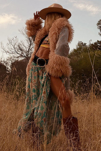 Goldie Maxi Skirt- Lagoon