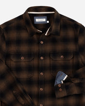Load image into Gallery viewer, Flannel Utility Shirt in Coffee Hombre