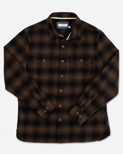 Flannel Utility Shirt in Coffee Hombre