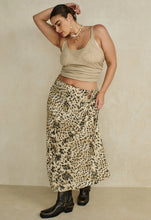 Load image into Gallery viewer, Snow Leopard Bias Maxi Skirt