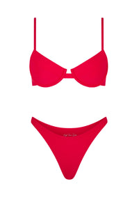 Lobos Bikini Top in Scarlet