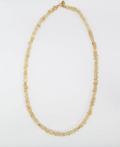 Citrine with Gold Discs Necklace