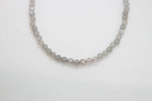 Labradorite Faceted Silver Necklace