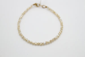 Faceted Mother of Pearl Gold Bracelet