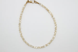 Faceted Mother-of-Pearl Gold Bracelet