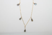 Load image into Gallery viewer, Labradorite Drop Gold Necklace