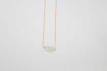 Load image into Gallery viewer, Moonstone Tri Stone Gold Necklace