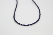 Load image into Gallery viewer, Sapphire Faceted Silver Necklace