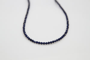 Sapphire Faceted Silver Necklace