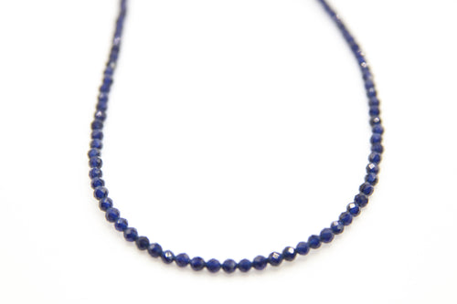 Sapphire Faceted Silver Necklace