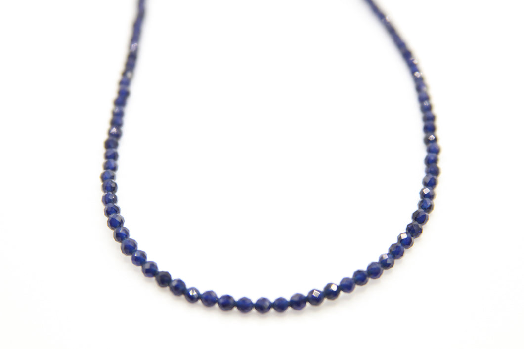 Sapphire Faceted Silver Necklace