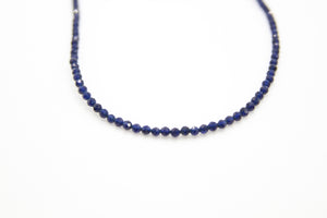 Sapphire Faceted Silver Necklace