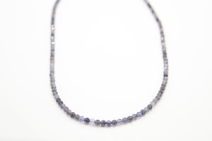 Iolite Faceted Silver Necklace